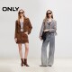 
ONLY2025 summer new wave motorcycle style design straight tassel short large lapel long sleeve leather jacket for women