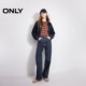 ONLY2025 summer new retro casual high-waist slim trousers straight trousers jeans women 125132007