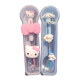 
Genuine Sanrio 304 stainless steel portable tableware single children's cartoon chopsticks spoon office worker three-piece set
