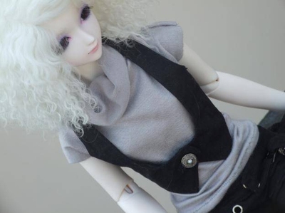 taobao agent Clothing, knitted scarf, black pony, vest, scale 1:4, scale 1:3