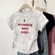 White tie-dyed front shoulder pure cotton short-sleeved T-shirt for women 2025 new summer pure waist-pinching short top