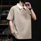
OBCY fashionable youth men's wear A antibacterial summer casual short-sleeved T-shirt color-blocked lapel POLO shirt P commuting style