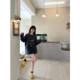 
200Jin [Jin equals 0.5 kg] Large size American lazy loose cartoon Mickey printed washing black couple round neck autumn long-sleeved T-shirt
