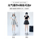 2025 spring and summer white chiffon floral short skirt fashionable and versatile Korean slim A-line short skirt large size cake skirt