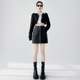 Black skirt for women in spring and autumn 2024 new fashionable temperament high waist zippered a-line skirt hip PU leather short skirt