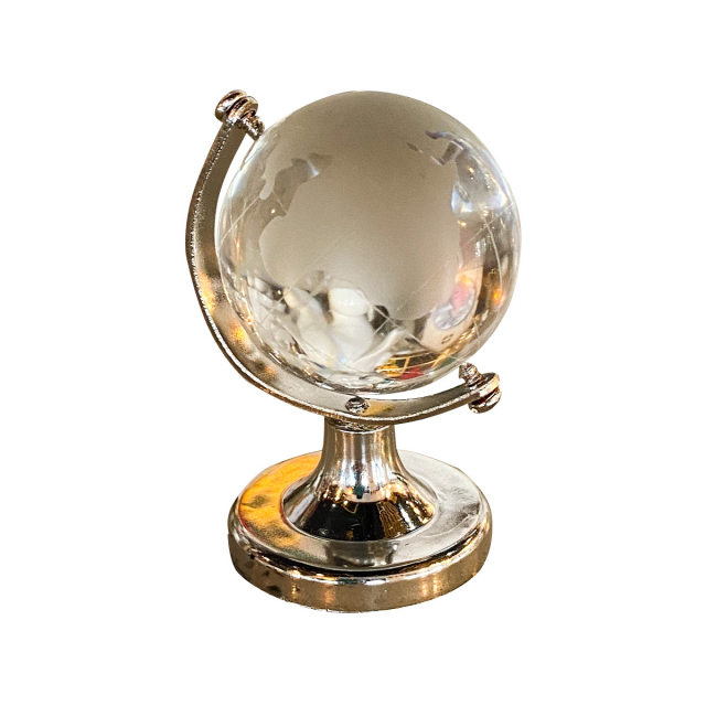 Mini globe creative simple and cute ins girl heart desktop decoration crystal glass ball small gift ornaments