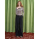 Fairy pocket black casual wide-leg pants for women in spring 2025 new slim and lazy style slack pants
