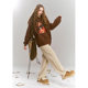 Fairy Pocket Maillard Retro Casual Straight Pants Women's Spring 2025 New Loose Slim Pants

