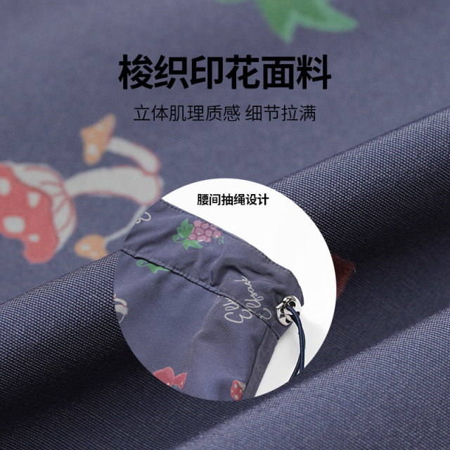 Fairy pocket full print casual wide-leg pants for women 2025 spring new loose lazy style paratrooper pants