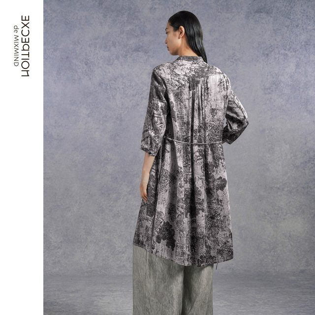 EXCEPTION Exception Women's Summer Mulberry Silk Silk Shirt Mid-length Temperament Flowing Sleeves