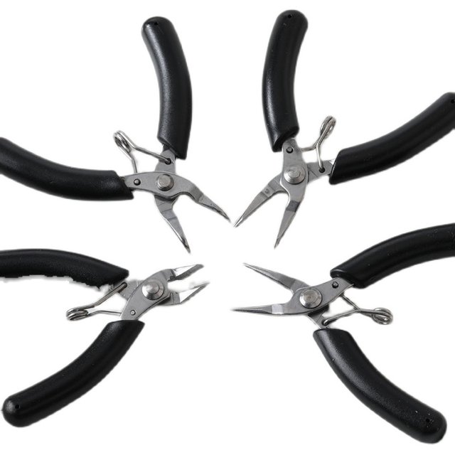 High cost performance! Stainless steel teethless fine point-nosed pliers round shears hand-wrapped jewelry DIY jewelry tool pliers