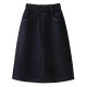 
Blue denim skirt for women mid-length 2025 summer thin elastic high waist breasted A-line loose and thin