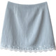 Korean chic lace lace wash cotton short skirt for women summer sweet Japanese and Korean miu hip A-line versatile skirt