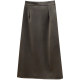 Retro style simple slit wool suit skirt for women in autumn and winter mid-length slim and versatile straight skirt