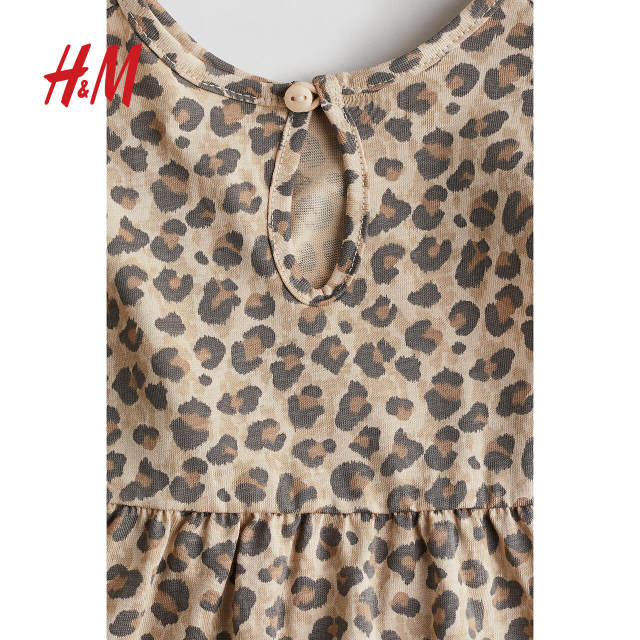 HM children's clothing baby girl dress summer printed round neck cute comfortable casual flying sleeve princess skirt 1265912

