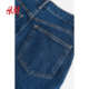 HM women's pants summer elastic high waist slightly elastic casual slim nine-point jeans 0941666