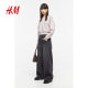 HM women's sweatshirt summer fashion simple letter pattern falling shoulder long sleeve top 1218254

