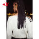 HM women's wool sweater 2025 summer new fashion one-length neck simple long-sleeved boat neck sweater 1264240
