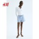 HM Women's Jeans 2025 Summer New Soft Drawstring Straight Loose Casual Fashion Shorts 1275095
