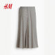 HM2025 summer new women's clothing, fashionable casual and versatile crepe-like A-line skirt 1284906