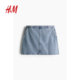 HM women's skirt 2025 summer new slim and fashionable casual and simple mini A-line short skirt 1268063
