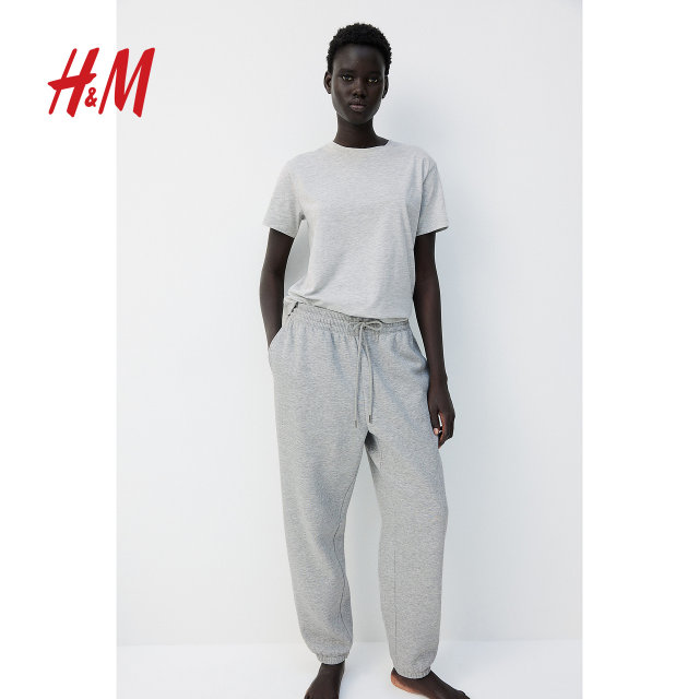 HM women's T-shirt summer fit simple casual and fashionable round neck short sleeve inner top 0963662

