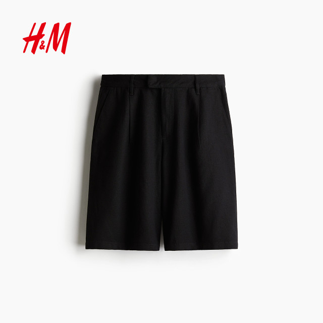 HM Women's Casual Pants 2025 Summer New Line Blended Knee Casual Commuter Fashion Shorts 1267176
