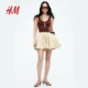 HM S/S 2025 Women's Skirt Summer New Fashionable Casual Simple Ring Mini Skirt 1284889