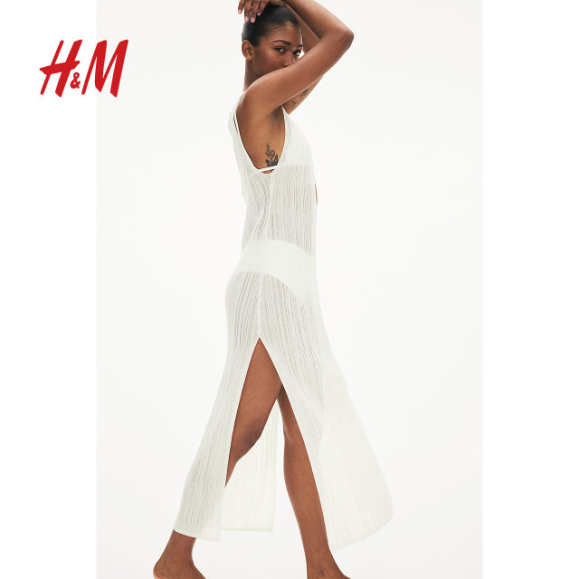 HM Women's Vest Sling Dress 2025 Summer New Rib Knitted Beach Dress 1271310