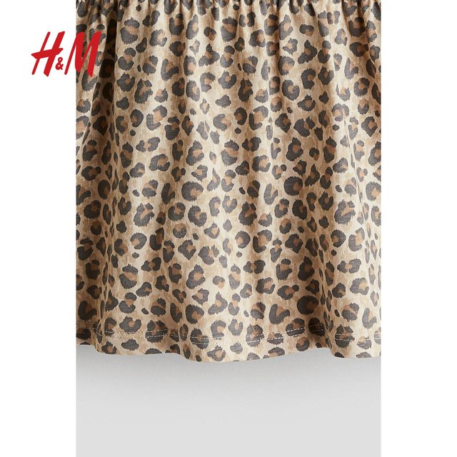 HM children's clothing baby girl dress summer printed round neck cute comfortable casual flying sleeve princess skirt 1265912
