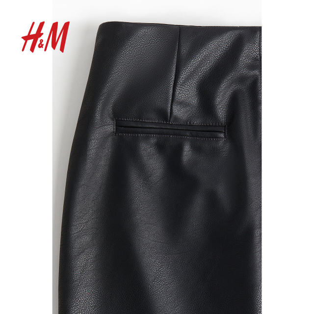 HM women's summer high waist coated pencil skirt 1266866
