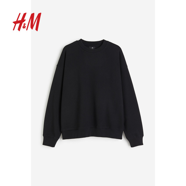 HM men's and women's sweatshirts summer American casual couple's cotton long-sleeved top 1035204

