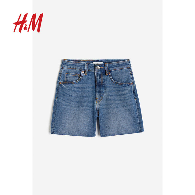 HM women's jeans summer high waist casual fur and fashionable hot girl style shorts 1220489
