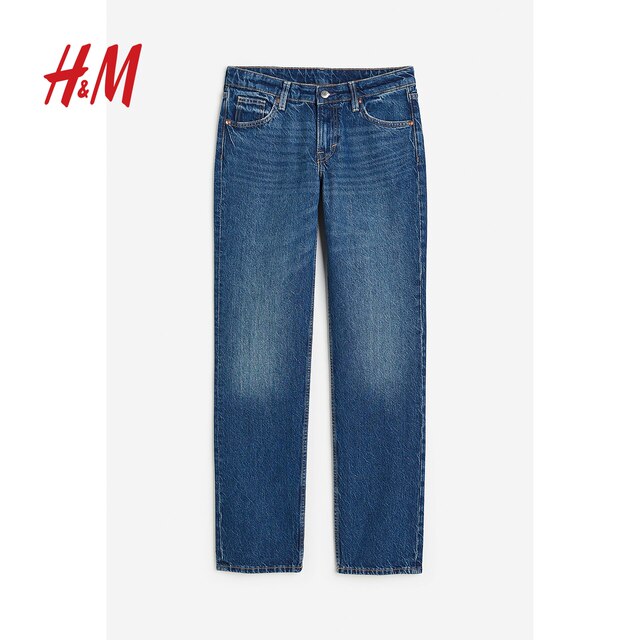 HM women's pants summer fashion simple low waist straight jeans 1166881
