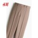 HM women's suit pants summer high waist fashionable simple commuting pants legs ironing trousers 1240747
