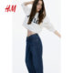 HM women's jeans 2025 summer new commuter tube high waist nine-point original color jeans 1263676
