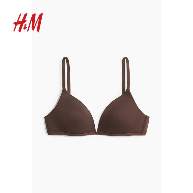 HM2025 Summer New Women's Padded Ringless Fine Fiber Bra 1260876
