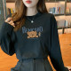 White pure cotton long-sleeved T-shirt women's top 2023 new base shirt for autumn and winter, loose and fashionable Korean version