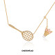 Fan Swear Badminton Necklace Women's Niche Pendant Couple Gift Sports Style Accessories