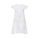 TOP French romantic retro girl heavy industry embroidered lace round neck loose tint linen dress

