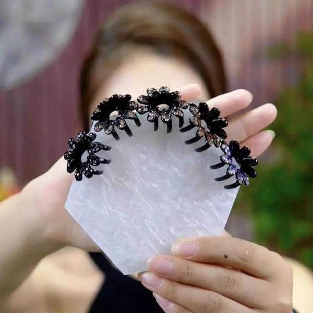 Fishbone shawl half-tied small hair clip flower small hair clip high-end exquisite meatball headband hair clip headgear
