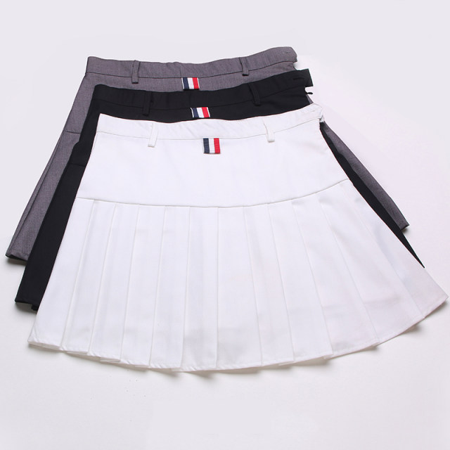Summer pleated skirt for women's spring and autumn zipper skirt ins Korean high-waisted black student short skirt A-line skirt skirt