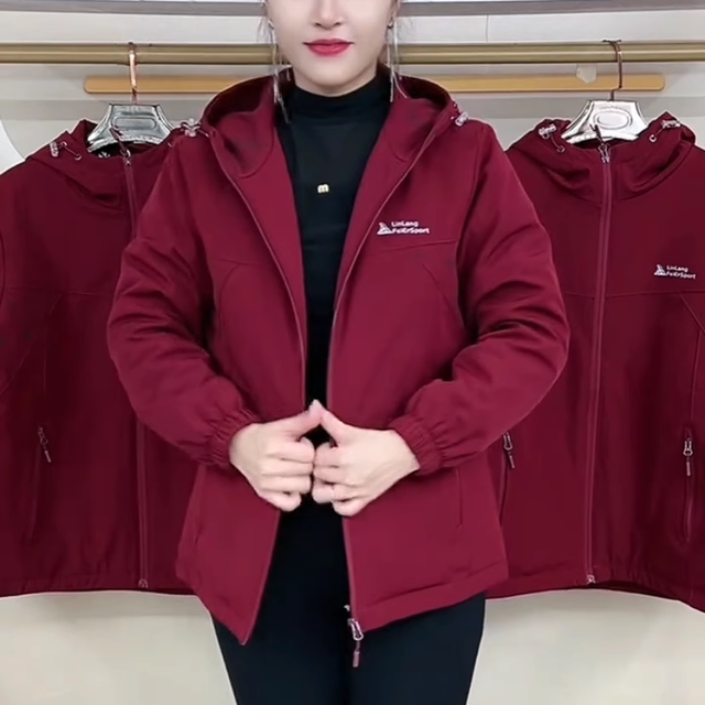 
Casual commuting clean version letter padded jacket jacket autumn and winter warm mother jacket fashionable middle-aged and elderly women's clothing