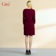 Gitti/Gitti Spring Printing round neck large -scale sleeve dress female short skirt G205611
