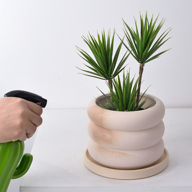 Sub -roasted hand -painted coarse pottery pot creative breathable pot of multi -fleshy plant orchid small flower pot simple ceramic 2022 new model
