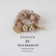 New style girl's gentle temperament with bow tied with pearl hair ring