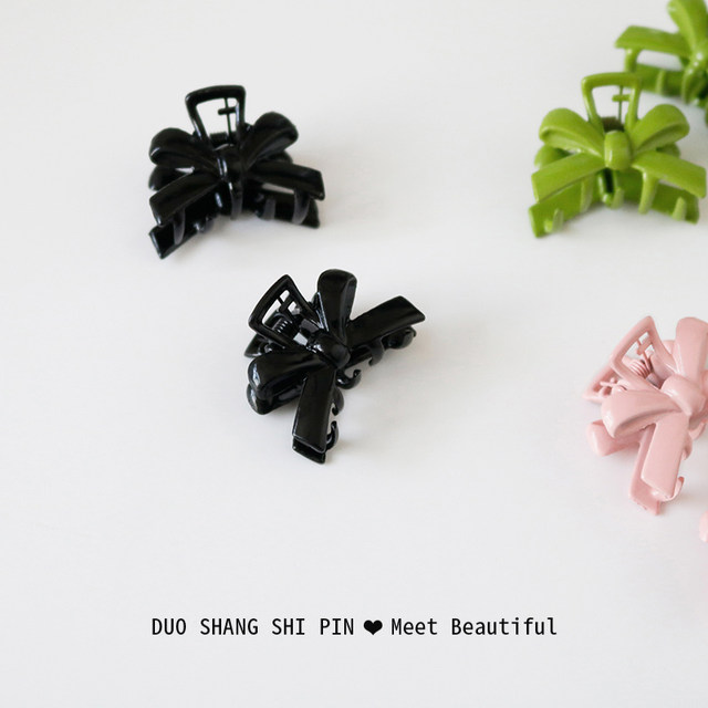 Soft sister princess hair clip female candy color fresh grabbing front forehead bangs clip card bow and clip headdress
