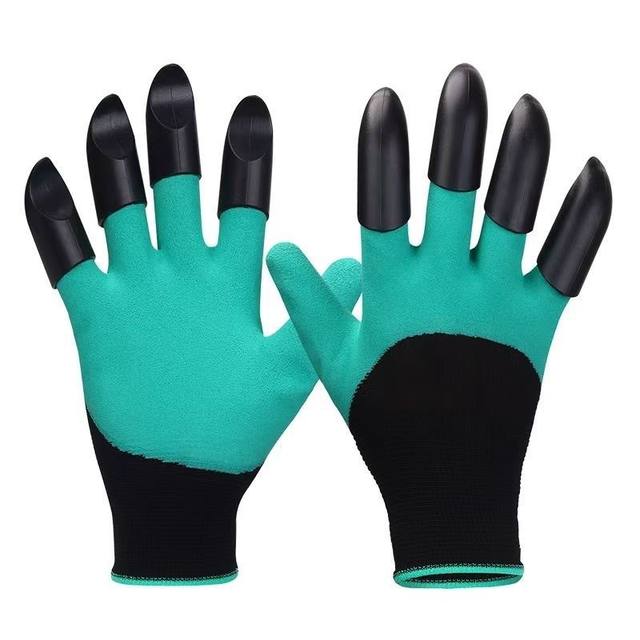 Gardening gloves are puncture-resistant and waterproof with claws, wear-resistant, weed-pulling and digging, special for gardening, flower and vegetable protection, right-hand work
