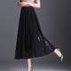 Lace skirt for women 2021 new popular versatile A-line midi skirt for large mesh hollow fairy pleated skirt