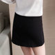 Korean style college-style skirt for women 2025 summer new button design high waist slimming A-line irregular short skirt